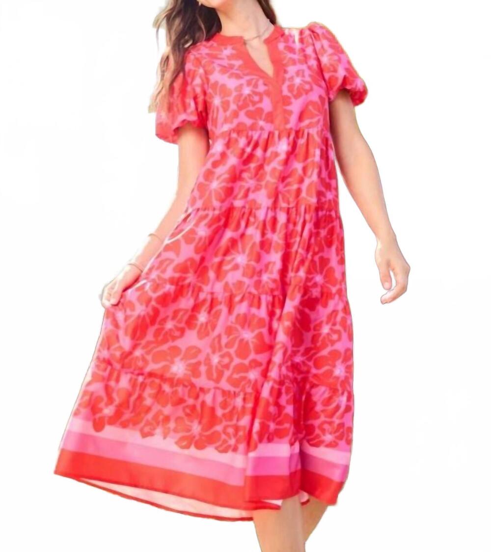 NEW MARY SQUARE kinsley dress in garden samba pink